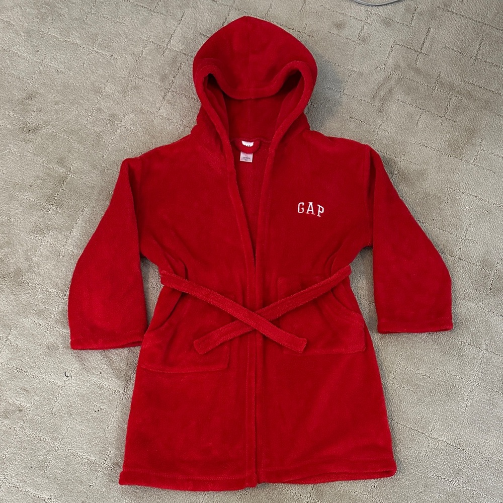 GAP Kids Red Hooded Robe size 6